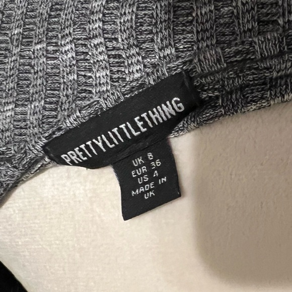 PrettyLittleThing Gray Ribbed Sweater - Picture 3 of 4